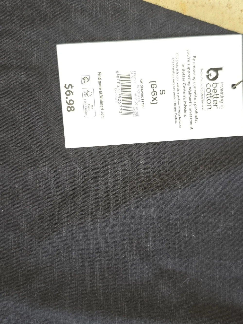 Athletic Works Black Tee with Mint 'We Are Powerful' Graphic